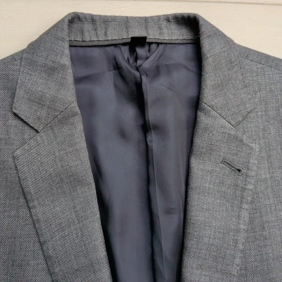 J Crew Ludlow Blazer Sport Coat Mens 40R Linen Wool Blend Gray Suit Jacket